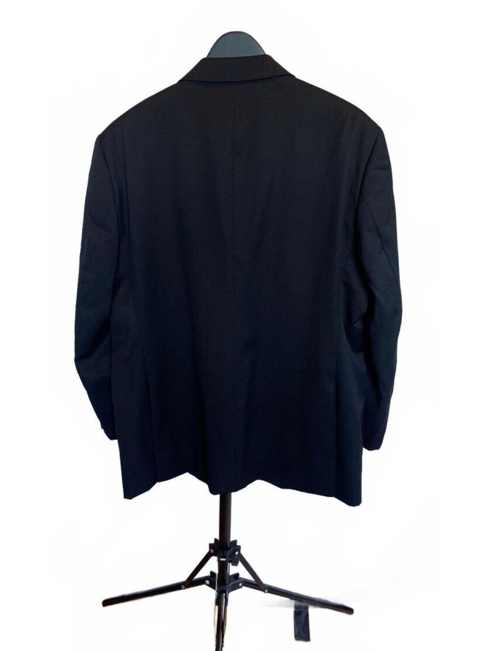 Pronto Uomo Platinum Black 100% Wool Blazer Sport Coat Men's 46 Short 2 Button - Picture 2 of 9